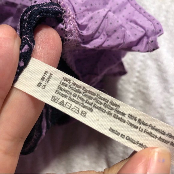 Free People Voile and Lace Trapeze Slip Dress in lilac midnight combo - Picture 8 of 10